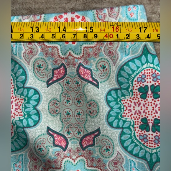 Talbots Light Blue Paisley Floral Stretch Elastic Waist Skirt - Size Large - Picture 13 of 13